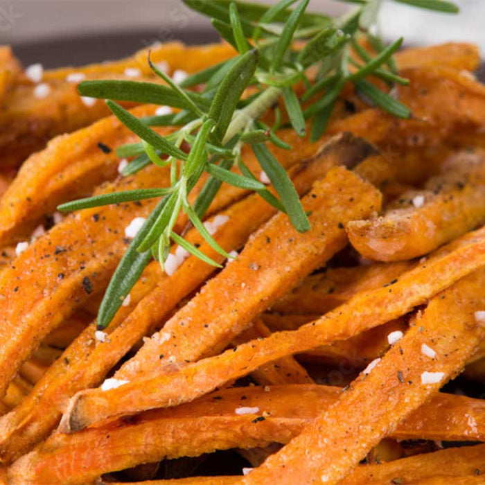 Süßkartoffel-Pommes mit Ladotyri