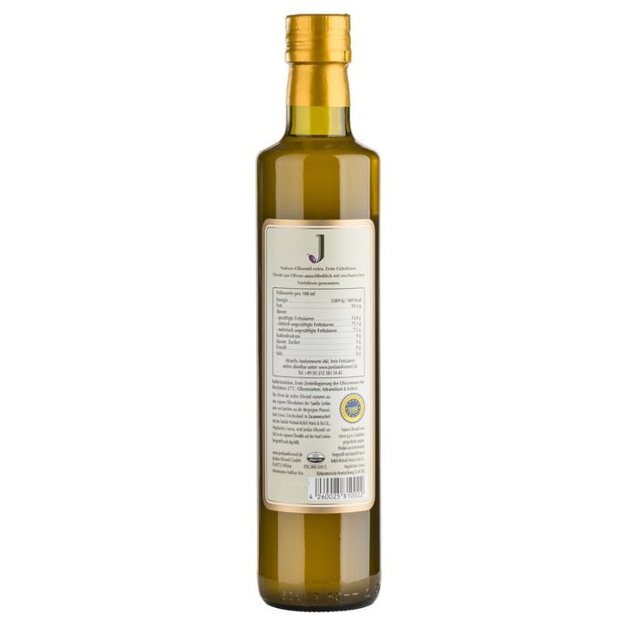 Jordan Olivenöl - Natives Olivenöl Extra - Flasche 0,50 Liter