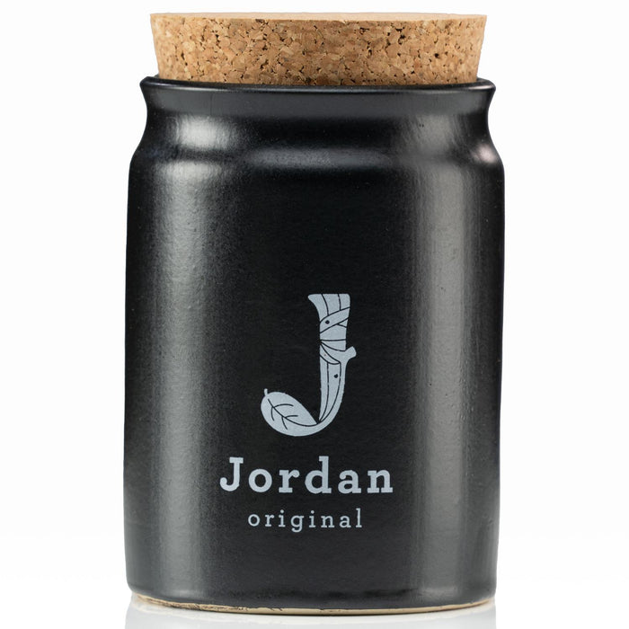Jordan Original - Gewürz Set - Griechischer Bio- Zitronenmelisse - Keramiktopf - matt Schwarz - Jordan Logo - GR-BIO-01 - 10g Beutel