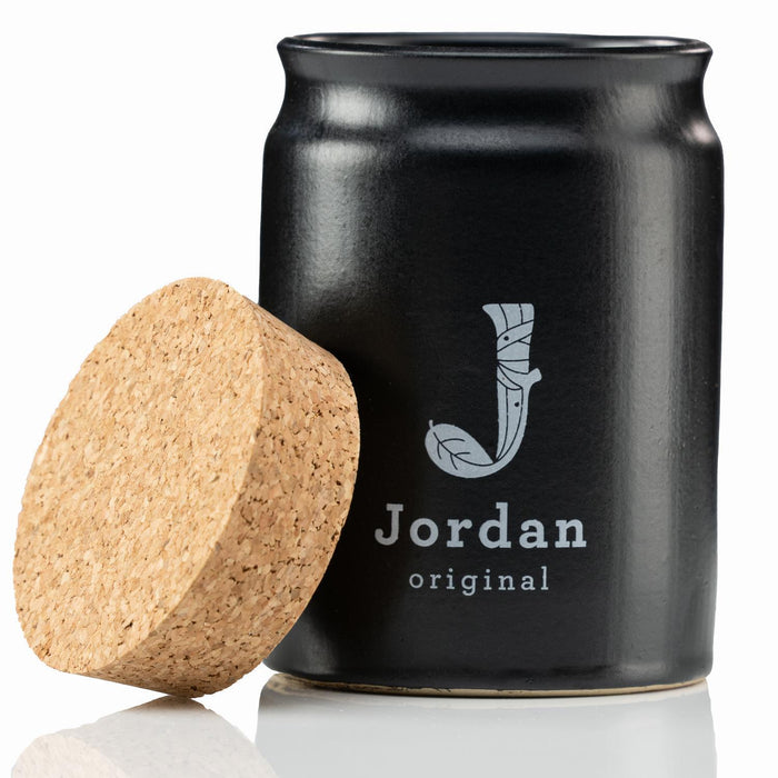 Jordan Original - Gewürz Set - Griechischer Bio - BBQ-Mix - Keramiktopf - matt Schwarz - Jordan Logo - GR-BIO-01 - 30g Beutel
