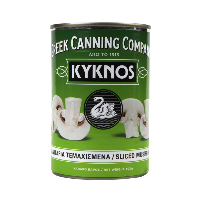 KYKNOS S.A. Greek Canning - Champignons geschnitten aus Griechenland - 400g Dose