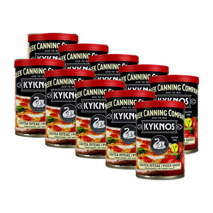 KYKNOS S.A. Greek Canning - Pizzasauce mit Kräutern & Gewürzen - 10er Pack - 10x 400g