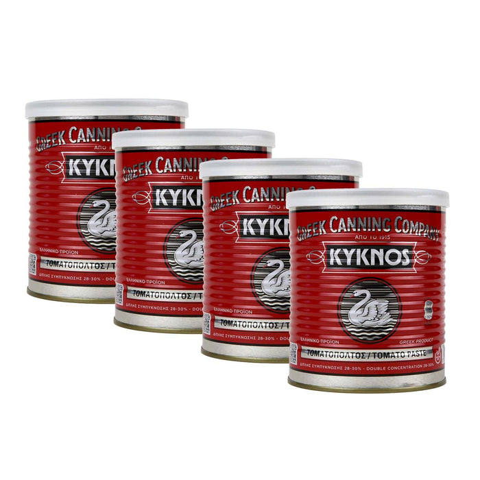 KYKNOS S.A. Greek Canning - Tomatenmark - doppelt konzentrierte Tomatenpaste aus Griechenland - 28-30% - 4er Pack - 4x 860g Dose