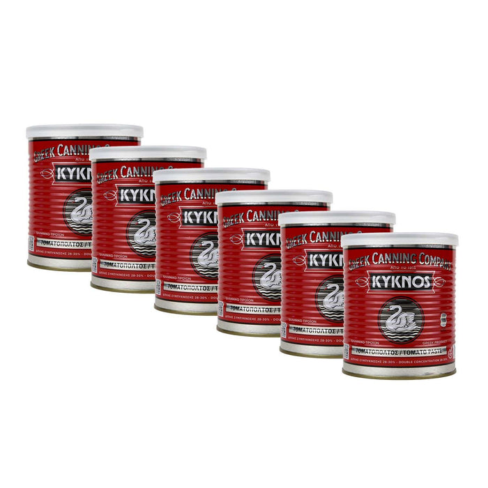 KYKNOS S.A. Greek Canning - Tomatenmark - doppelt konzentrierte Tomatenpaste aus Griechenland - 28-30% - 6er Pack - 6x 860g Dose