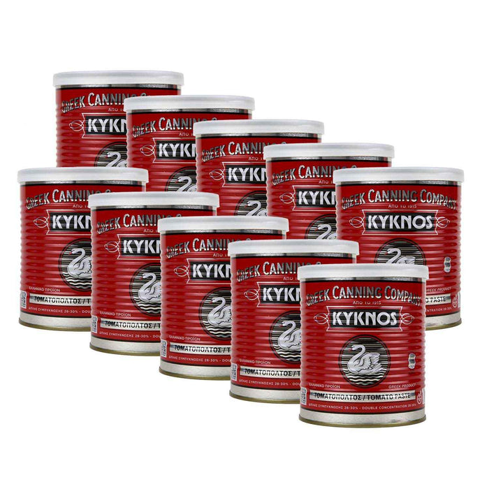 KYKNOS S.A. Greek Canning - Tomatenmark - doppelt konzentrierte Tomatenpaste aus Griechenland - 28-30% - 10er Pack - 10x 860g Dose