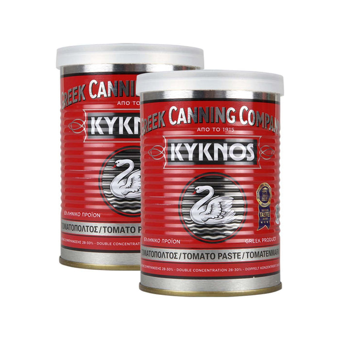 KYKNOS S.A. Greek Canning - Tomatenmark - doppelt konzentrierte Tomatenpaste aus Griechenland - 28-30% - 2er Pack - 2x 410g Dose