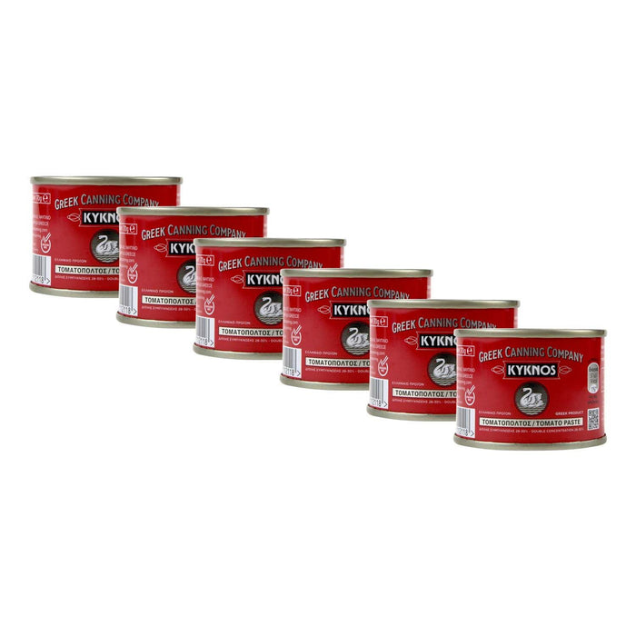 KYKNOS S.A. Greek Canning - Tomatenmark - doppelt konzentrierte Tomatenpaste aus Griechenland - 28-30%  - 6er Pack - 6x 70g Dose