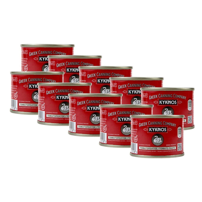 KYKNOS S.A. Greek Canning - Tomatenmark - doppelt konzentrierte Tomatenpaste aus Griechenland - 28-30%  - 10er Pack - 10x 70g Dose