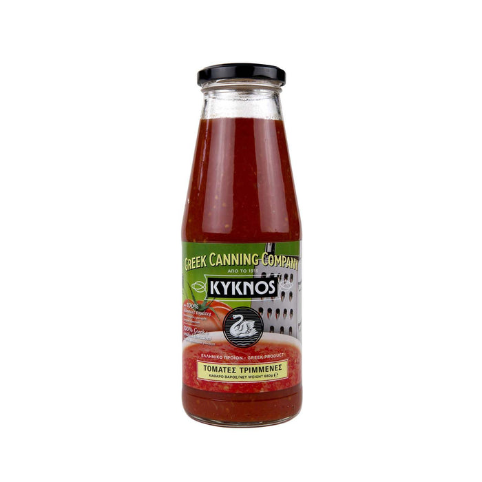 KYKNOS S.A. Greek Canning - Passierte Tomaten aus Griechenland - 680g Glasflasche