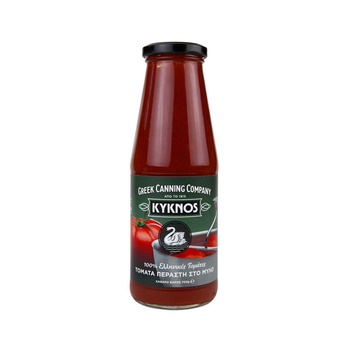 KYKNOS S.A. Greek Canning - Gemahlene Tomaten aus Griechenland - 700g Glasflasche