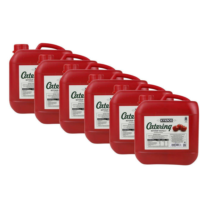 KYKNOS S.A. Greek Canning - Fruchtiger Tomaten Ketchup aus Griechenland - 6er Pack - 6x 4500g Kanister