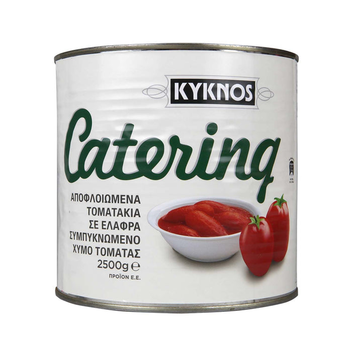 KYKNOS S.A. Greek Canning - Ganze Geschälte Tomaten (Schältomaten ) im Tomatensaft aus Griechenland - 2500g Dose