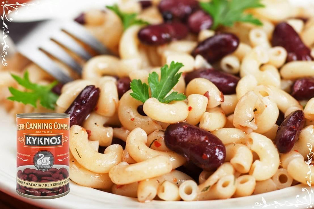 KYKNOS S.A. Greek Canning - Kidney Bohnen gegart aus Griechenland - 4er Pack - 4 x 400g