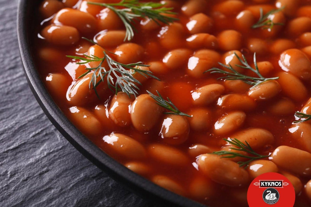 KYKNOS S.A. Greek Canning - Baked Beans in Tomatensauce aus Griechenland - 420g Dose