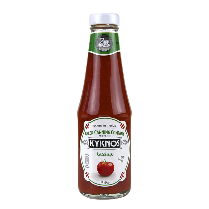 KYKNOS S.A. Greek Canning - Fruchtiger Tomaten Ketchup aus Griechenland - 330g Flasche