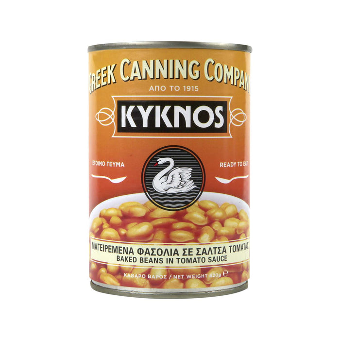 KYKNOS S.A. Greek Canning - Baked Beans in Tomatensauce aus Griechenland - 10er Pack - 10 x 420g