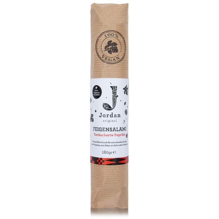 Jordan Original - Feigensalami - Geräucherte Paprika - veganer Snack aus griechischen Feigen - 180g