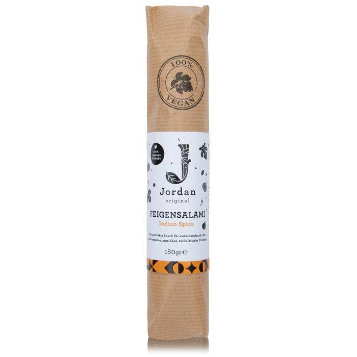 Jordan Original - Feigensalami - Indian Spice - veganer Snack aus griechischen Feigen - 180g