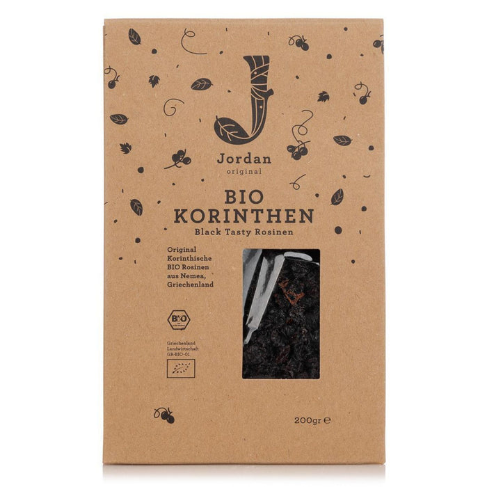 Jordan Original - BIO-Korinthen - Black Tasty Rosinen - Weinbeeren - GR-BIO-01- 200g