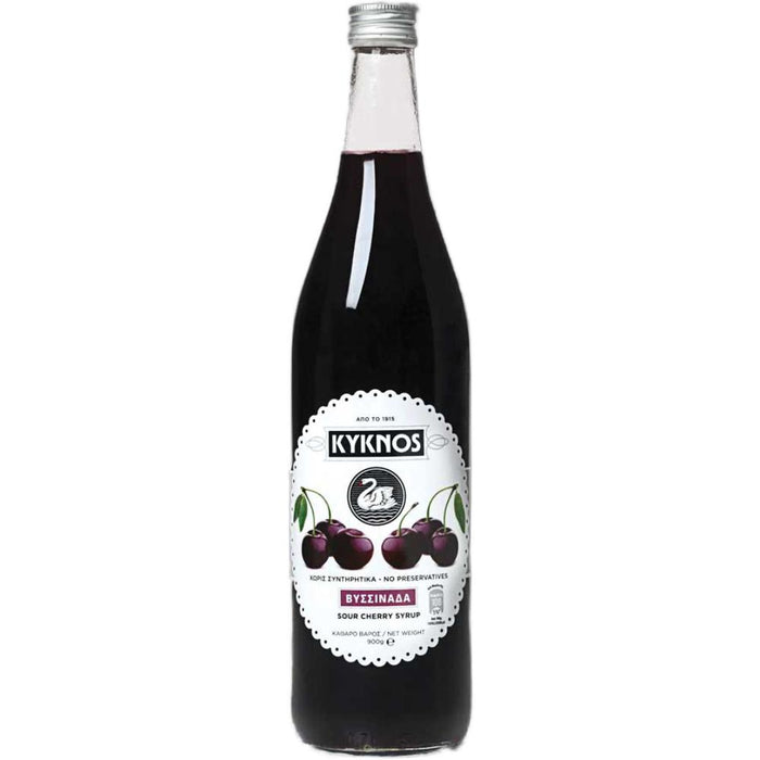 KYKNOS S.A. Greek Canning - Sauerkirschen Sirup aus Griechenland - 900g Flasche