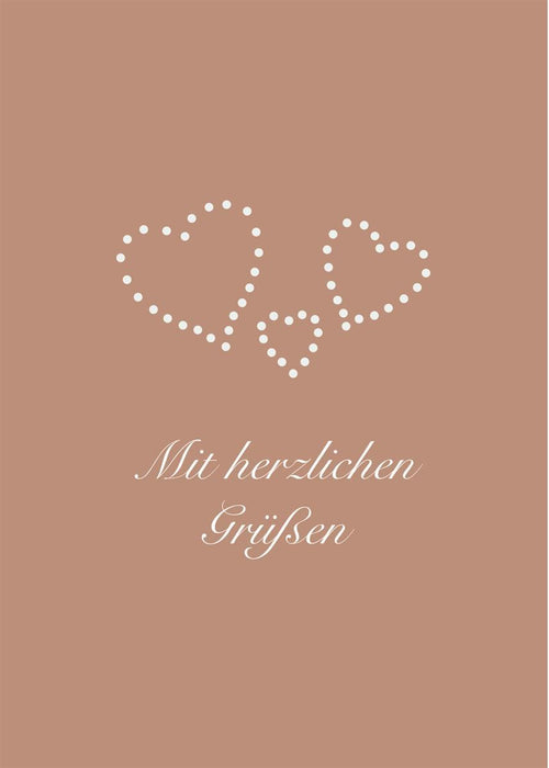 Jordan Original Grußkarte - Mit herzlichen Grüßen - rosa