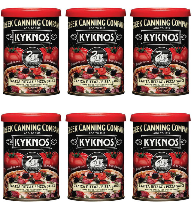 KYKNOS S.A. Greek Canning - Pizzasauce mit Kräutern & Gewürzen - 6er Pack - 6x 400g