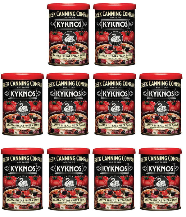 KYKNOS S.A. Greek Canning - Pizzasauce mit Kräutern & Gewürzen - 10er Pack - 10x 400g