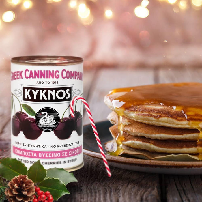 KYKNOS S.A. Greek Canning - Sauerkirschen in Sirup - aus Griechenland - 6er Pack - 6x 425g
