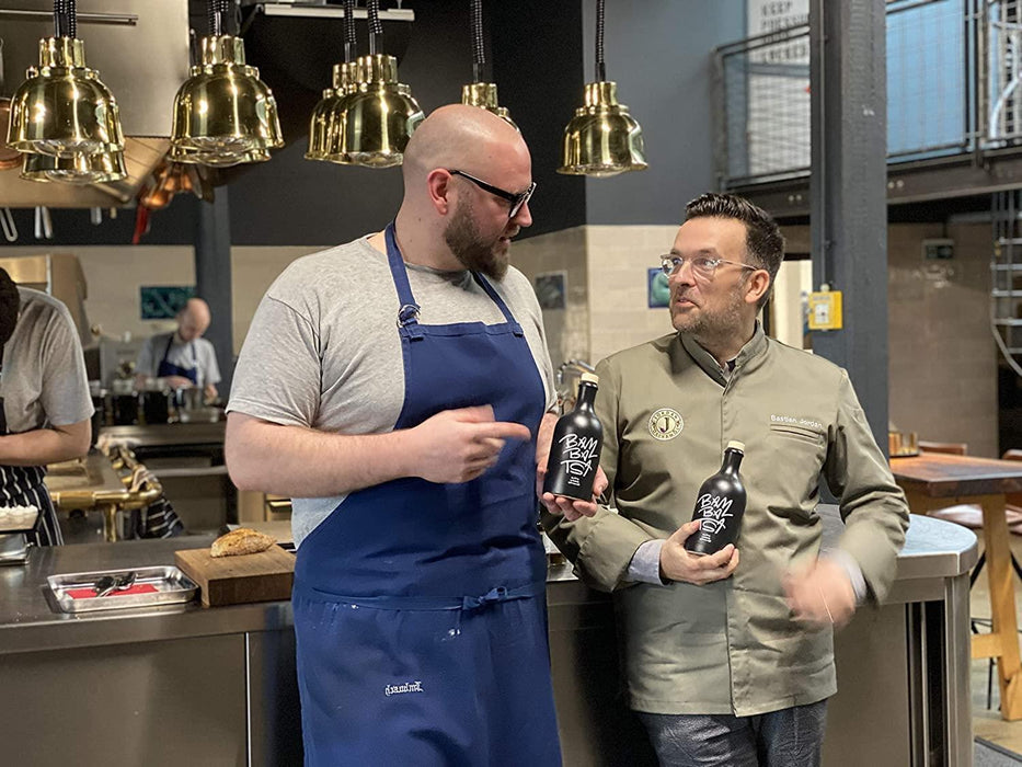 Jordan Olivenöl - Bambatsa extra wildes Olivenöl - 500 ml - Keramikflasche - schmal - matt weiß befüllt