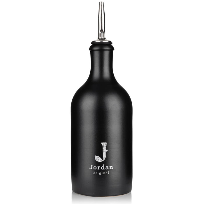 Jordan Original - Keramikflasche breit - matt schwarz - 500 ml - inkl. Edelstahlausgießer herausnehmbar