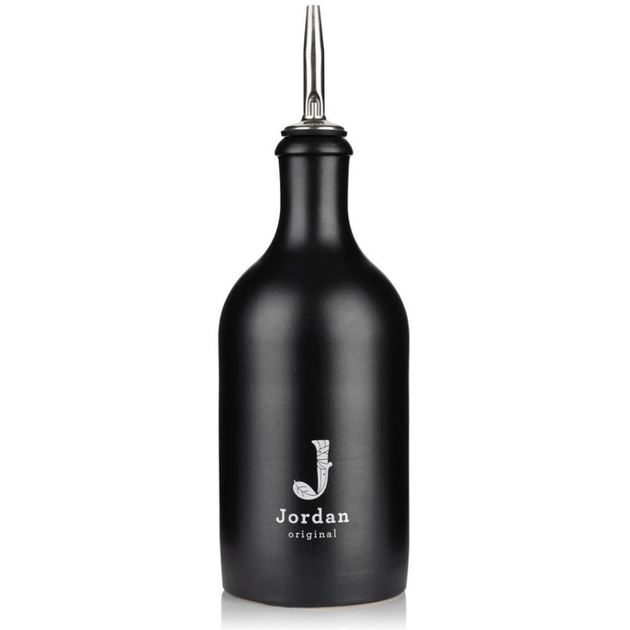 Jordan Original - Keramikflasche breit - matt schwarz - 500 ml - inkl. Edelstahlausgießer herausnehmbar