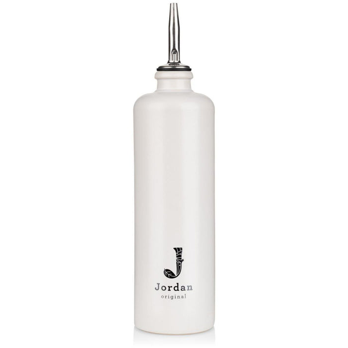 Jordan Original - Keramikflasche schmal - matt weiß - 500 ml - inkl. Edelstahlausgießer herausnehmbar