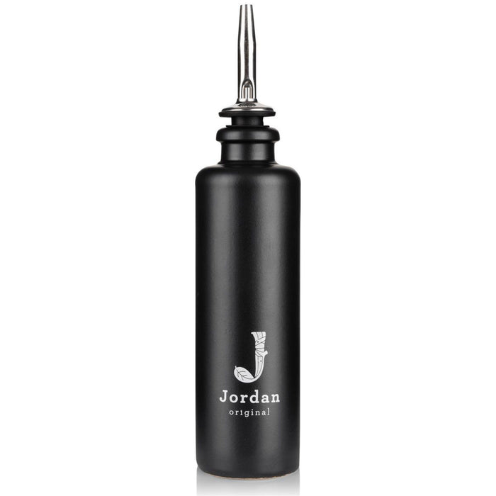 Jordan Original - Keramikflasche schmal - matt schwarz - 200 ml - inkl. Edelstahlausgießer herausnehmbar