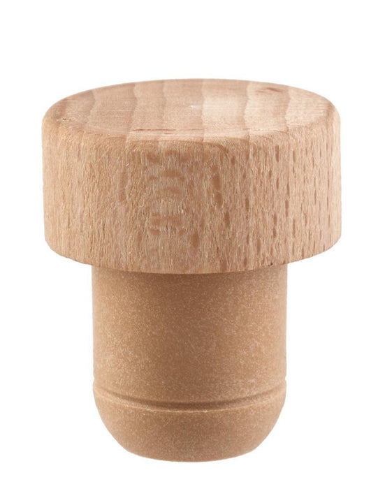 Jordan Original - Keramikflasche schmal - matt weiß - 500 ml - inkl. Holzdeckel mit Ausgießer