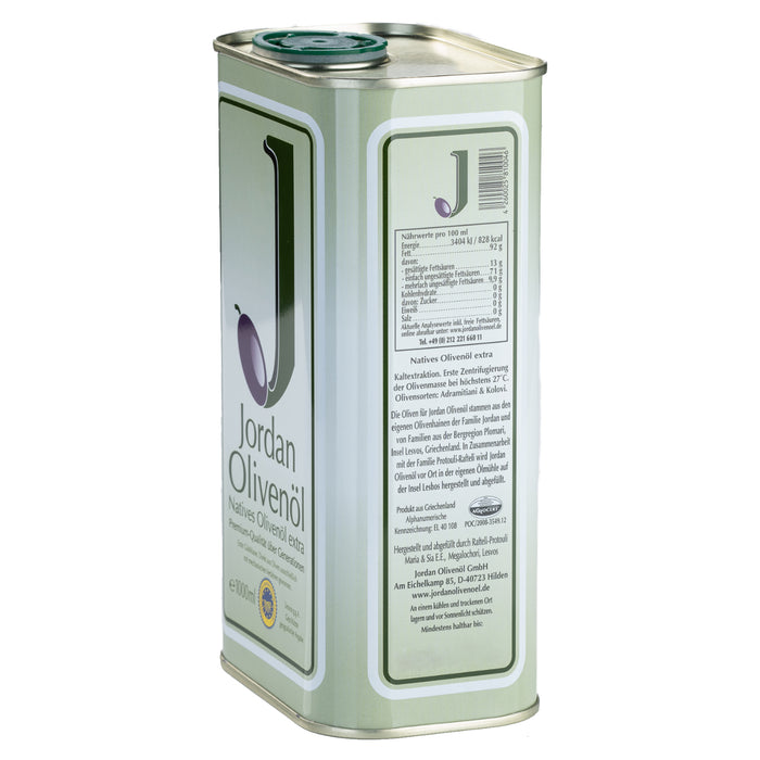 Jordan Olivenöl - Natives Olivenöl Extra - Kanister - 1,00 Liter