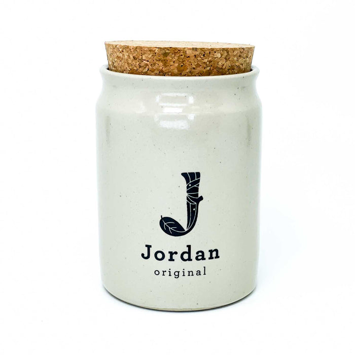 Jordan Original - Gewürz Set - Griechischer Bio - Basilikum Grün - Keramiktopf - glänzend Weiß - Jordan Logo - GR-BIO-01 - 30g Beutel