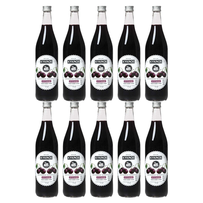KYKNOS S.A. Greek Canning - Sauerkirschen Sirup aus Griechenland - 10er Pack - 10x 900g Flasche