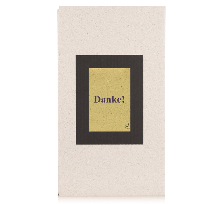 Jordan Original - Geschenkbox - Danke - umweltfreundlicher Graspapier Karton 340 x 190 x 100mm (zB. Platz für zwei Flaschen)