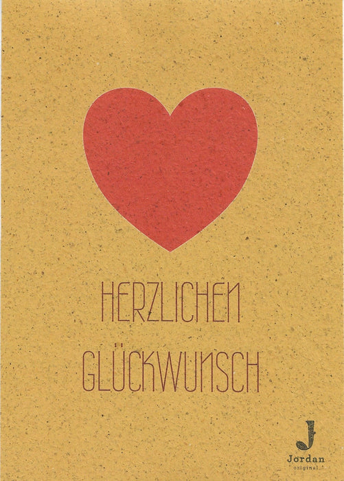 Jordan Original - Geschenkbox - Herzlichen Glückwunsch - umweltfreundlicher Graspapier Karton 340 x 190 x 100mm (zB. Platz für zwei Flaschen)