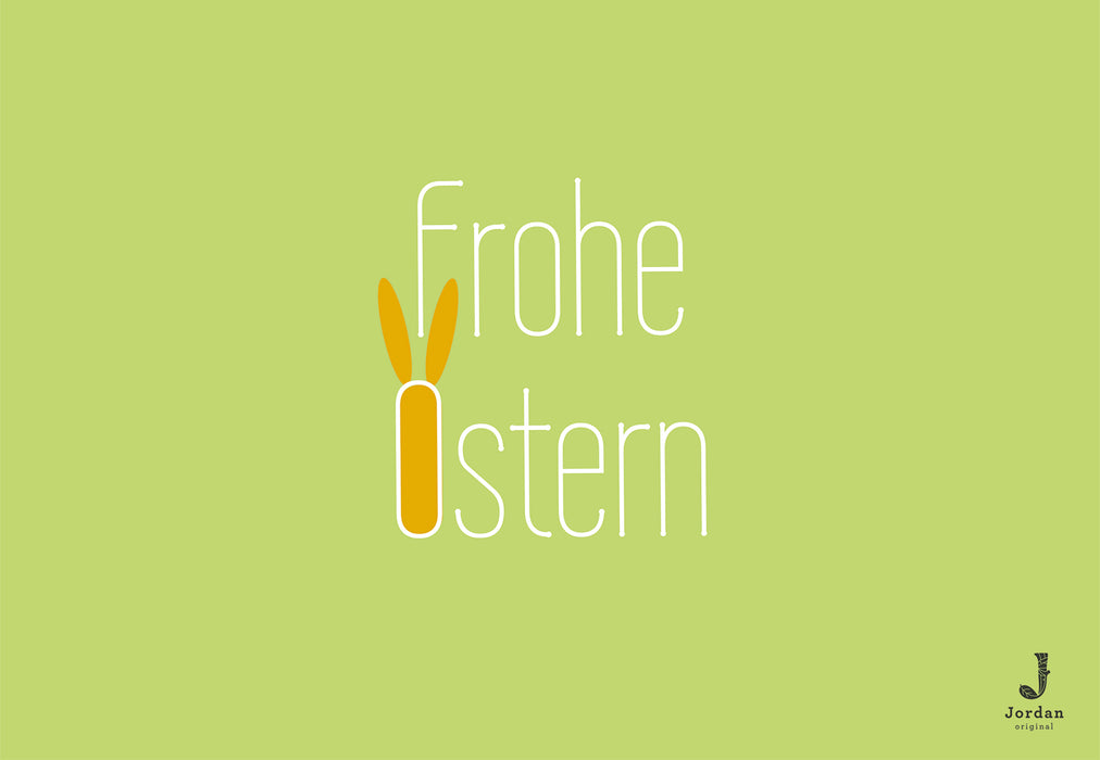 Jordan Original - Geschenkbox - Frohe Ostern - umweltfreundlicher Graspapier Karton 425 x 380 x 145mm (zB. Platz für mind. drei Flaschen)