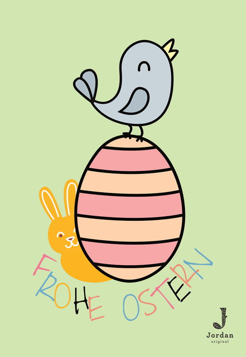 Jordan Original - Geschenkbox - Frohe Ostern Kinder - umweltfreundlicher Graspapier Karton 340 x 190 x 100mm (zB. Platz für zwei Flaschen)