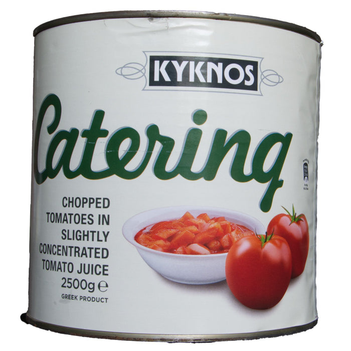 KYKNOS S.A. Greek Canning - Gewürfelte Tomaten (stückig und gehackt ) im Tomatensaft aus Griechenland - 2500 g Dose