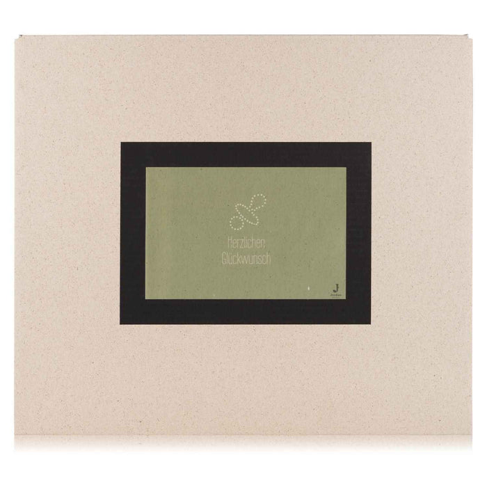 Jordan Original - Geschenkbox - Herzlichen Glückwunsch zur Geburt - umweltfreundlicher Graspapier Karton 425 x 380 x 145mm (zB. Platz für mind. drei Flaschen)