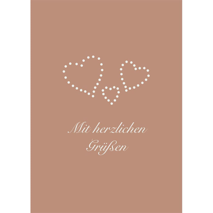 Jordan Original Grußkarte - Mit herzlichen Grüßen - rosa