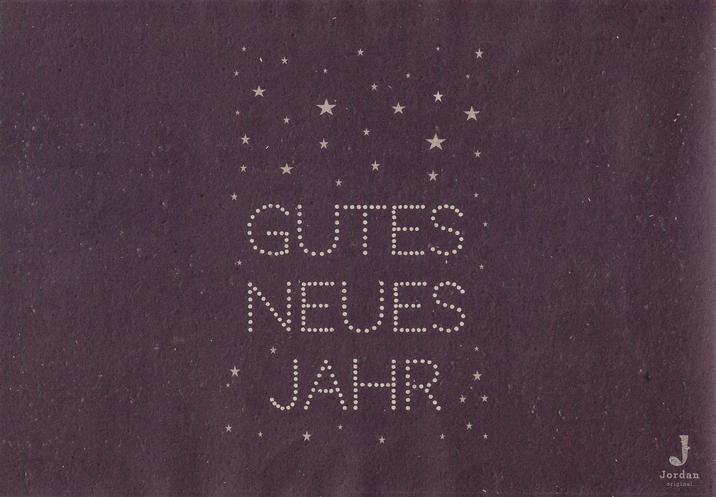 Jordan Original - Geschenkbox - Gutes neues Jahr - umweltfreundlicher Graspapier Karton 425 x 380 x 145mm (zB. Platz für mind. drei Flaschen)
