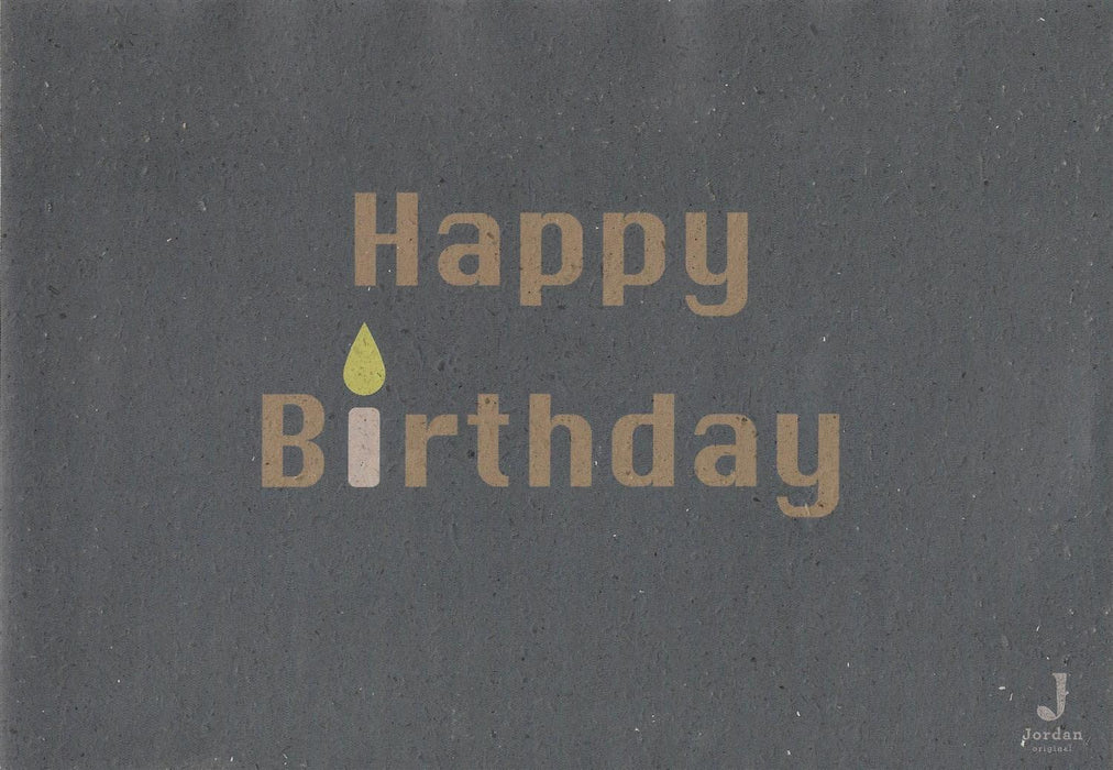 Jordan Original - Geschenkbox - Happy Birthday - umweltfreundlicher Graspapier Karton 425 x 380 x 145mm (zB. Platz für mind. drei Flaschen)