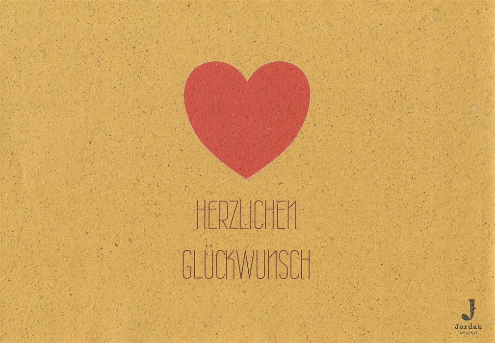 Jordan Original - Geschenkbox - Herzlichen Glückwunsch - umweltfreundlicher Graspapier Karton 425 x 380 x 145mm (zB. Platz für mind. drei Flaschen)