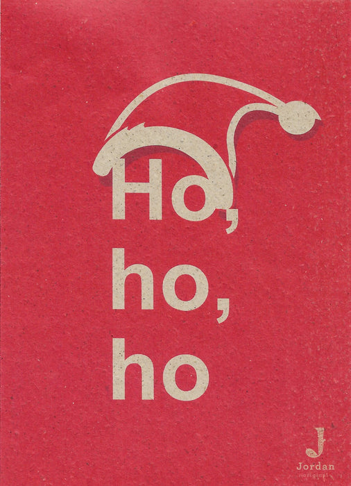 Jordan Original - Geschenkbox - Ho Ho Ho - umweltfreundlicher Graspapier Karton 340 x 190 x 100mm (zB. Platz für zwei Flaschen)