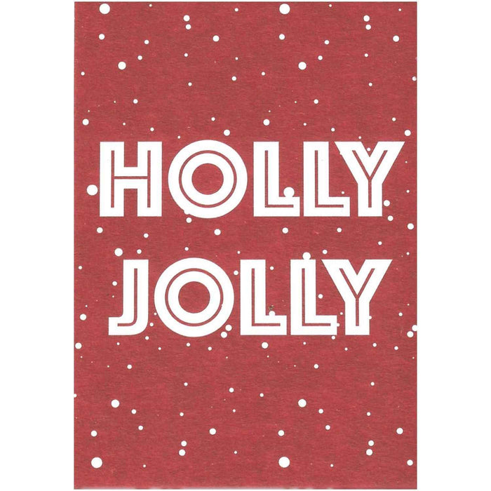 Jordan Original Grußkarte - Holzschliffpappe - Holly Jolly