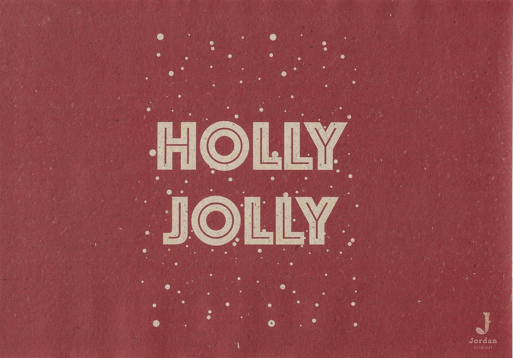 Jordan Original - Geschenkbox - Holly Jolly - umweltfreundlicher Graspapier Karton 425 x 380 x 145mm (zB. Platz für mind. drei Flaschen)